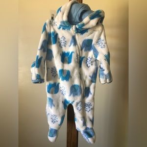 Blue elephant onesie